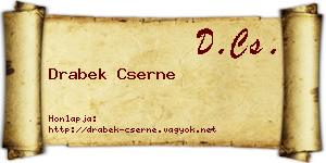 Drabek Cserne névjegykártya